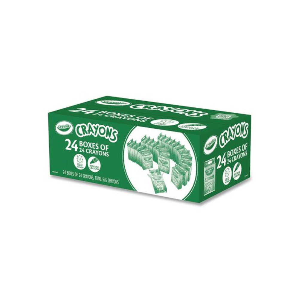 Classic Color Crayons, Regular Size, 24 Assorted Colors, 24/Pack, 24 Packs/Box. Picture 1