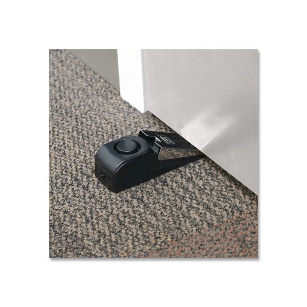 Hotel Doorstop Alarm, Wedge, Black/Silver. Picture 2