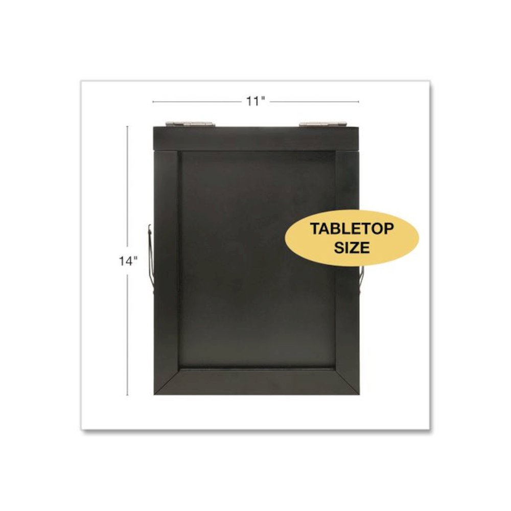Double Sided A-Frame Chalkboard and Menu Holder, Black/Clear 8.5 x 11 Surface, Black Frame, 11 x 14. Picture 4