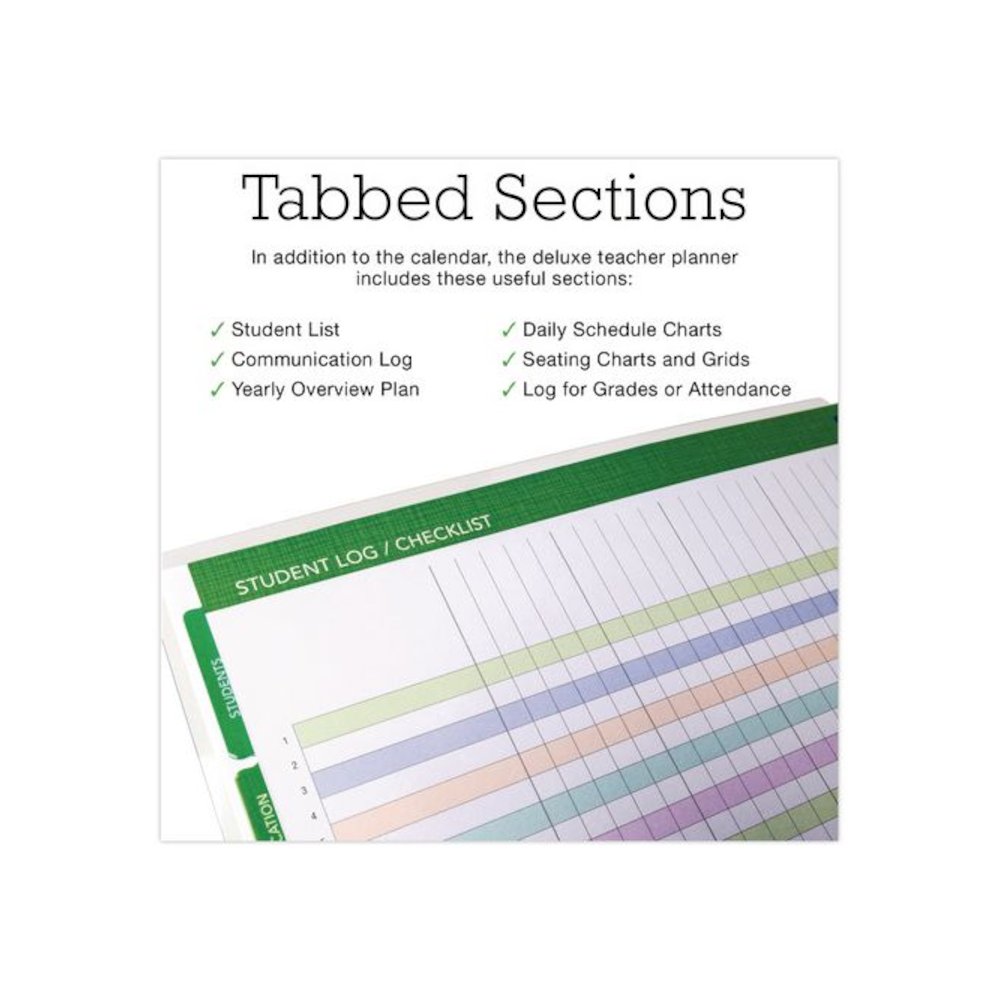 Deluxe Seasons Tree Weekly/Monthly Lesson Planner, 7 Classes, Multicolor Cover, 11 x 8.5, 13-Month: Aug 2025 to Aug 2026. Picture 5