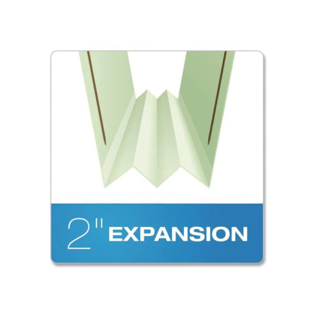 Heavy-Duty Pressboard Fastener Folders, Straight Tab, Expands 2", 2 Fasteners, Legal Size, Light Green, 25/Box. Picture 5