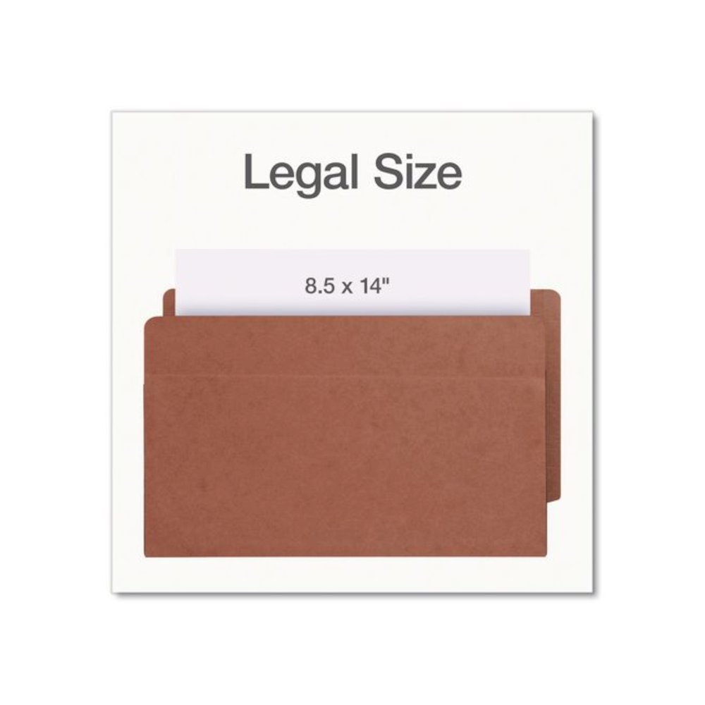 End Tab File Pocket, 7" Expansion, Legal Size, 5/Box. Picture 3