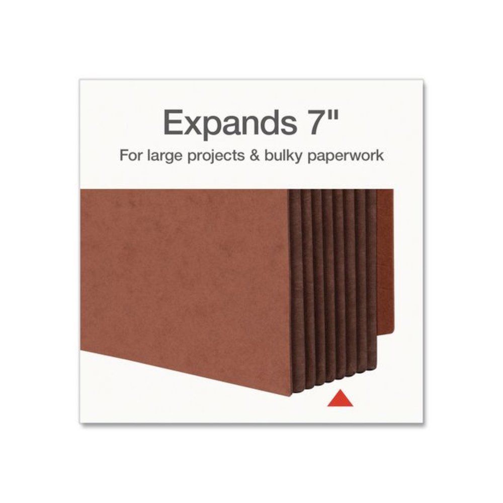 End Tab File Pocket, 7" Expansion, Legal Size, 5/Box. Picture 4