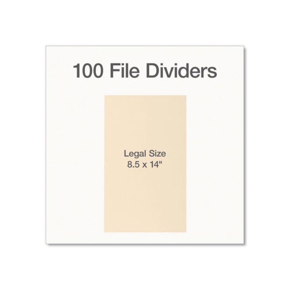 File Backs, Legal Size, Manila, 100/Box. Picture 2