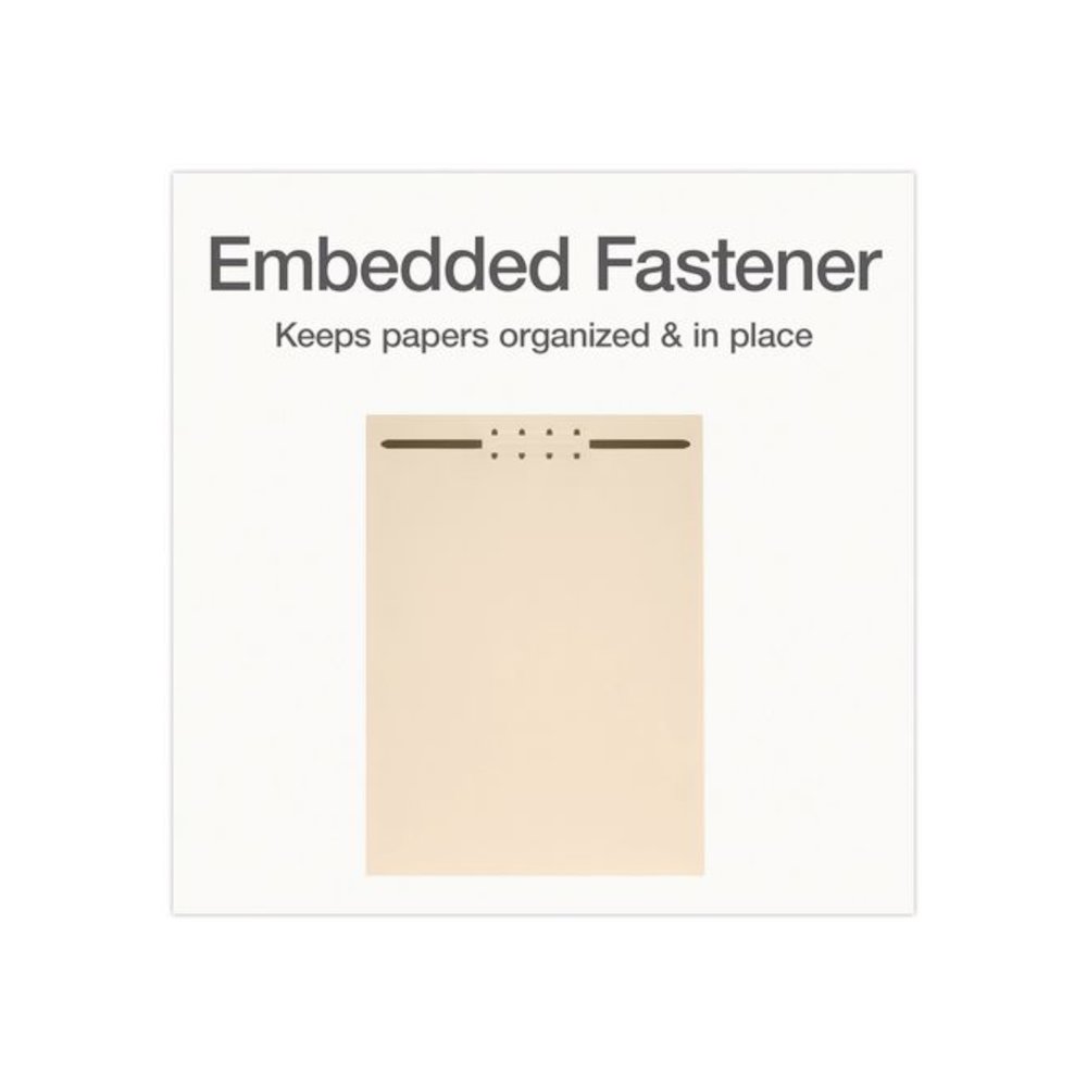 File Divider Set, End Tab: Straight, 1 Fastener, Letter Size, Manila, 100/Box. Picture 3