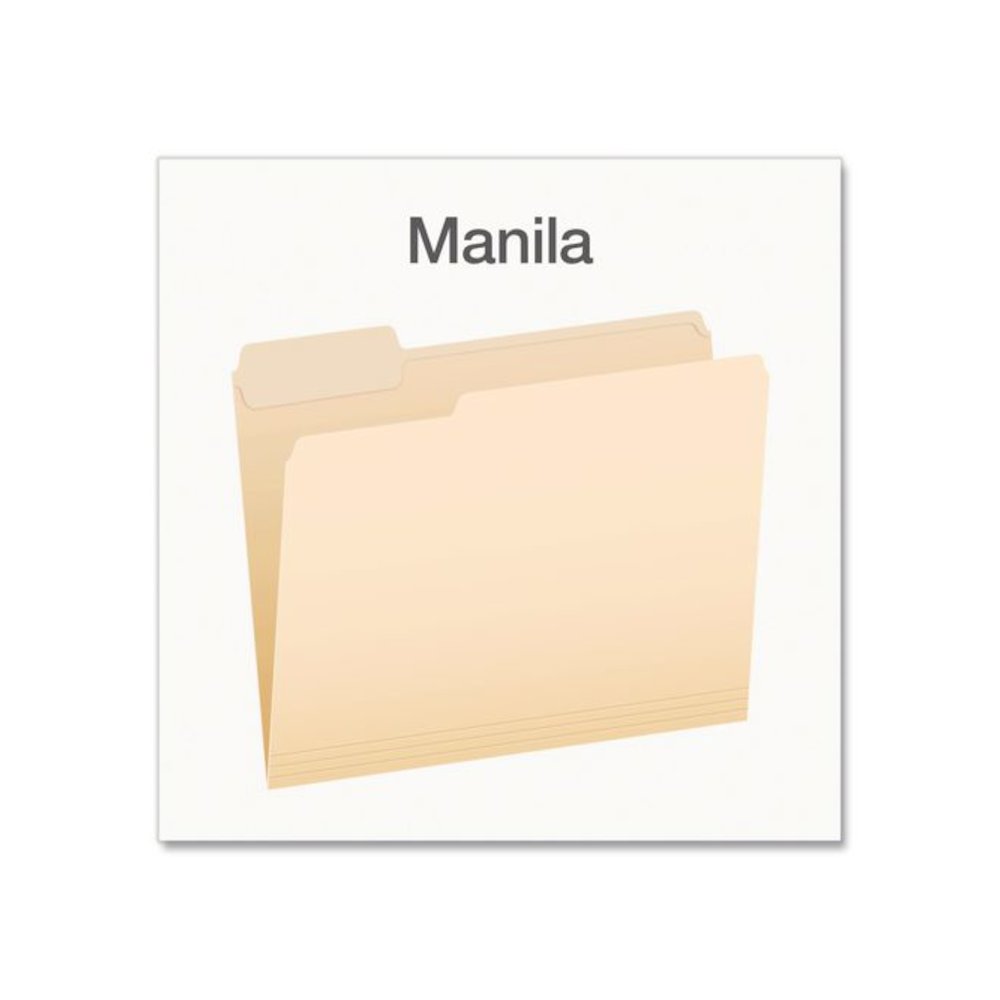 Earthwise by Pendaflex 100% Recycled Manila File Folder, 1/3-Cut Tabs: Assorted, Letter Size, 0.75" Expansion, Manila, 100/BX. Picture 4