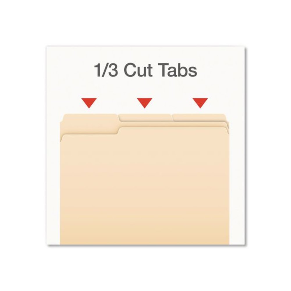 Earthwise by Pendaflex 100% Recycled Manila File Folder, 1/3-Cut Tabs: Assorted, Letter Size, 0.75" Expansion, Manila, 100/BX. Picture 5