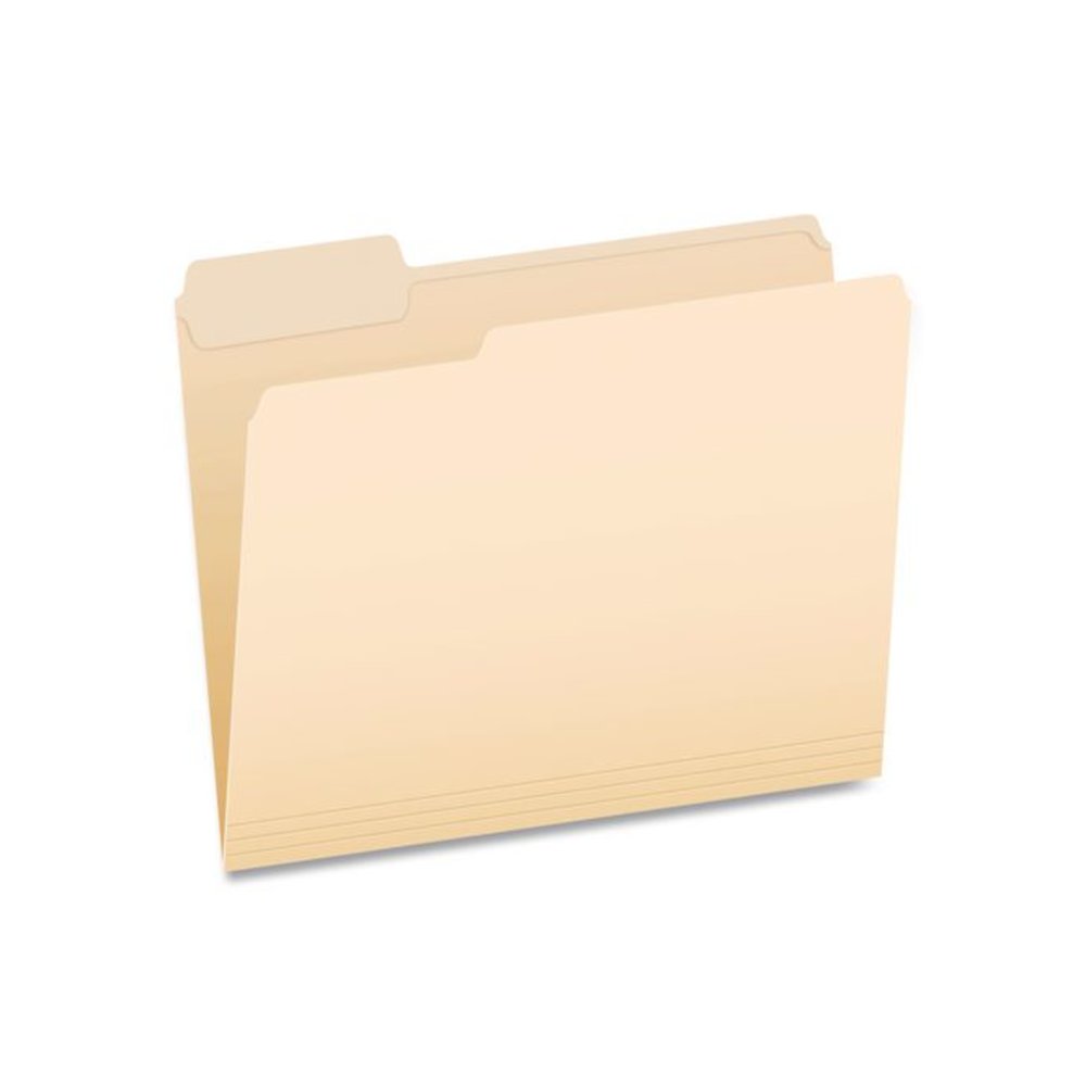 Earthwise by Pendaflex 100% Recycled Manila File Folder, 1/3-Cut Tabs: Assorted, Letter Size, 0.75" Expansion, Manila, 100/BX. Picture 1