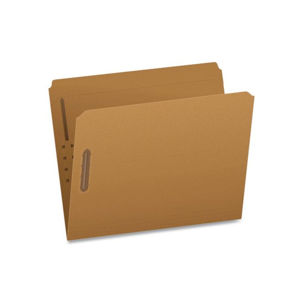 Kraft Fastener Folders, Straight Tab, Expands 0.75", 2 Fasteners, Letter Size, Kraft, 50/Box. Picture 1
