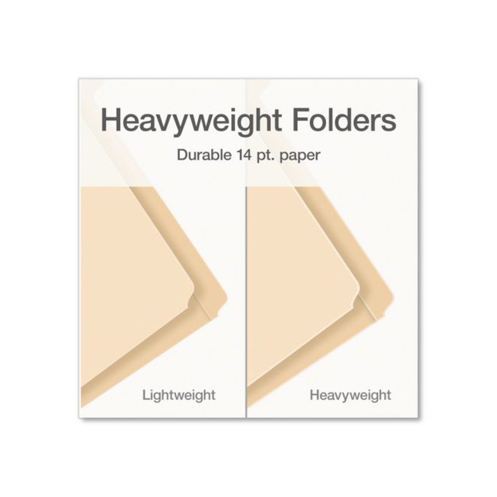 Heavy-Duty Fastener Folder, 1/3-Cut Tab: Assorted, Expands 0.75", 2 Fasteners, Letter Size, Manila, 50/Box. Picture 5