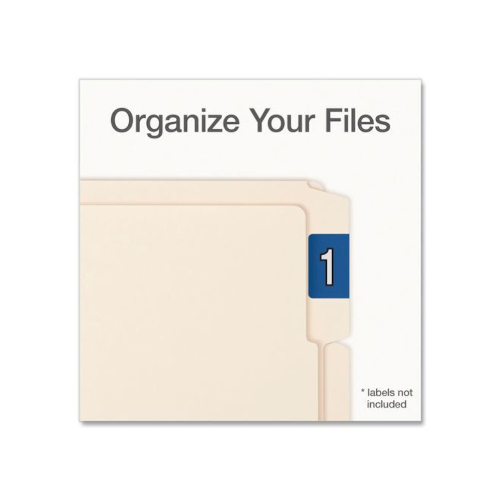 Manila End Tab Folders, 1/3-Cut Tabs: Assorted, Letter Size, 0.75" Expansion, Manila, 100/Box. Picture 4