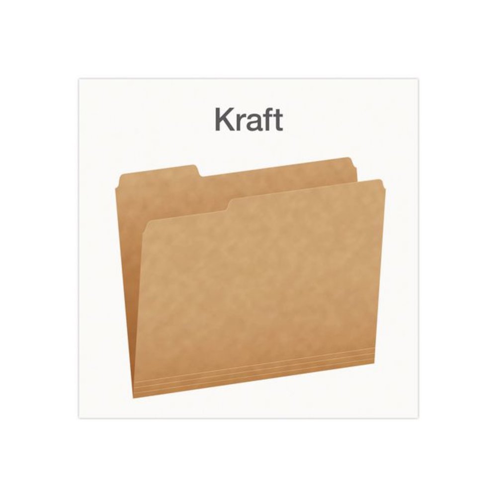 Kraft File Folders, 1/3-Cut Tabs: Assorted, Letter Size, 0.75" Expansion, Kraft, 50/Box. Picture 3