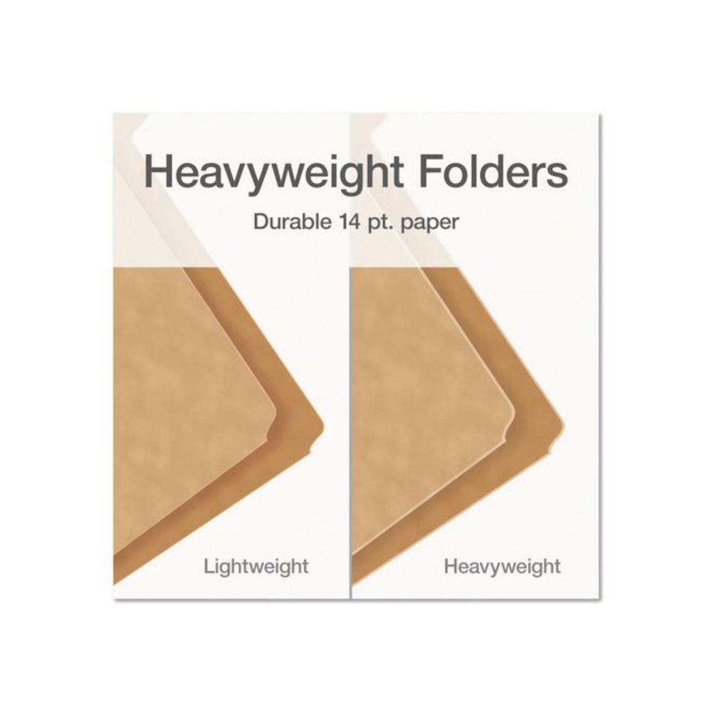 Kraft File Folders, 1/3-Cut Tabs: Assorted, Letter Size, 0.75" Expansion, Kraft, 50/Box. Picture 5
