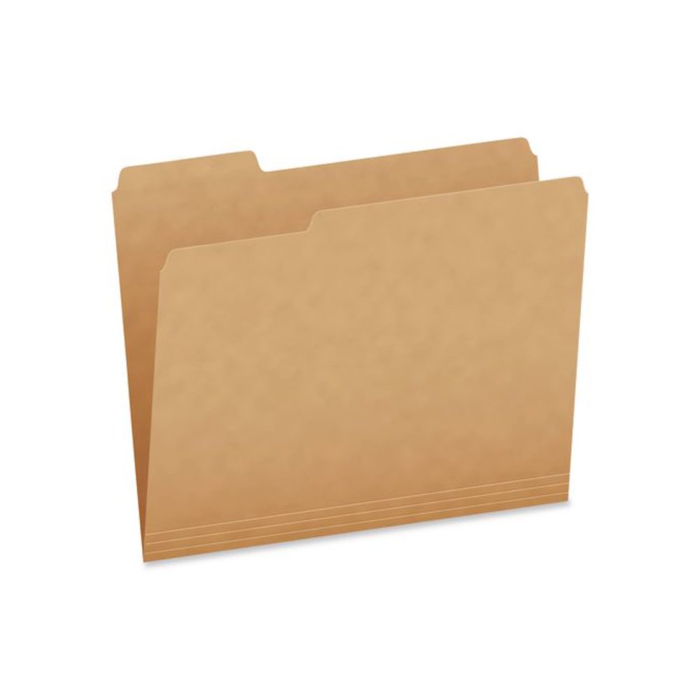 Kraft File Folders, 1/3-Cut Tabs: Assorted, Letter Size, 0.75" Expansion, Kraft, 50/Box. Picture 1