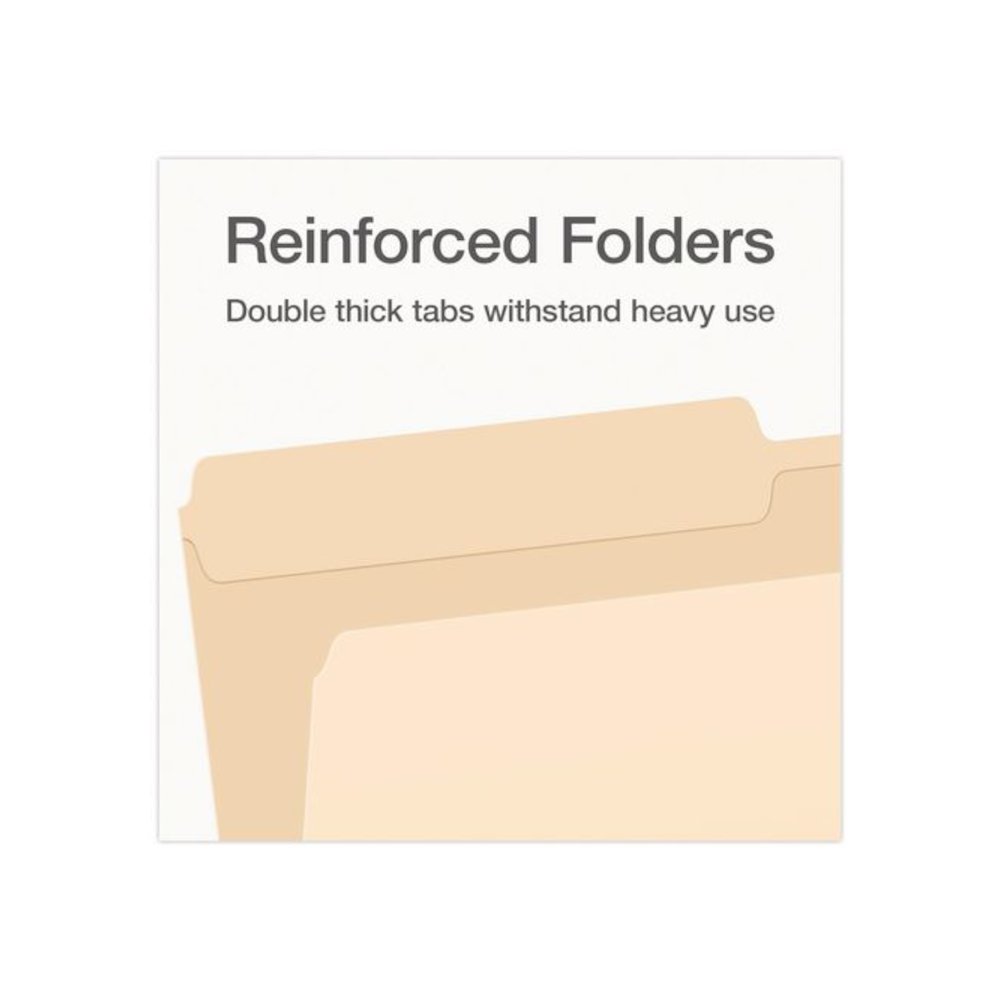 Manila File Folders, 1/2-Cut Tabs: Assorted, Legal Size, 0.75" Expansion, Manila, 100/Box. Picture 5