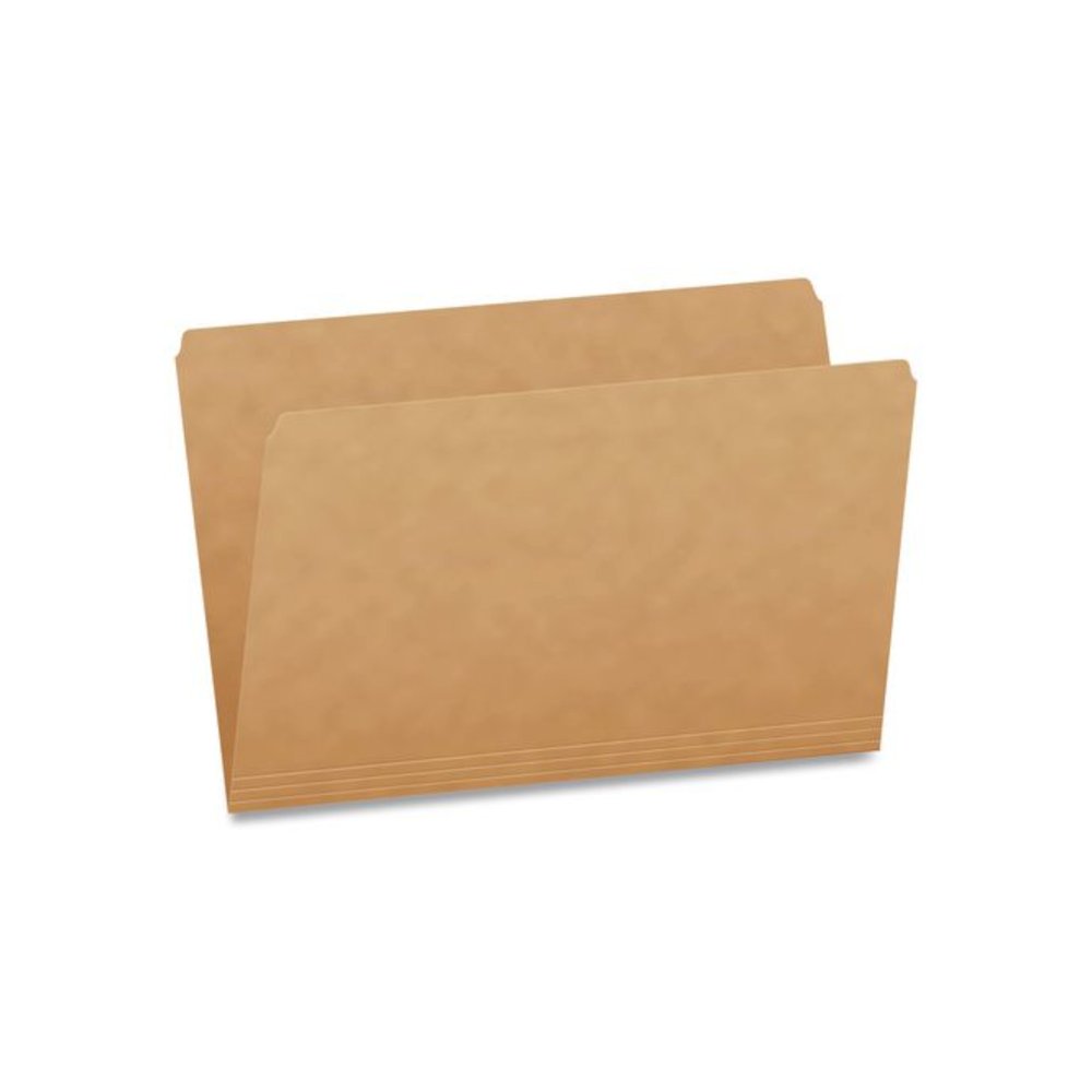 Kraft File Folders, Straight Tabs, Legal Size, 0.75" Expansion, Kraft, 100/Box. Picture 1