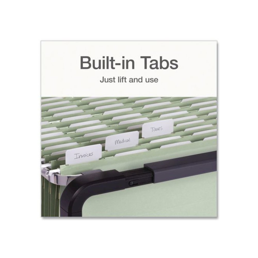 Ready-Tab Reinforced Hanging File Folders, Legal Size, 1/6-Cut Tabs, Sage Green, 20/Box. Picture 2
