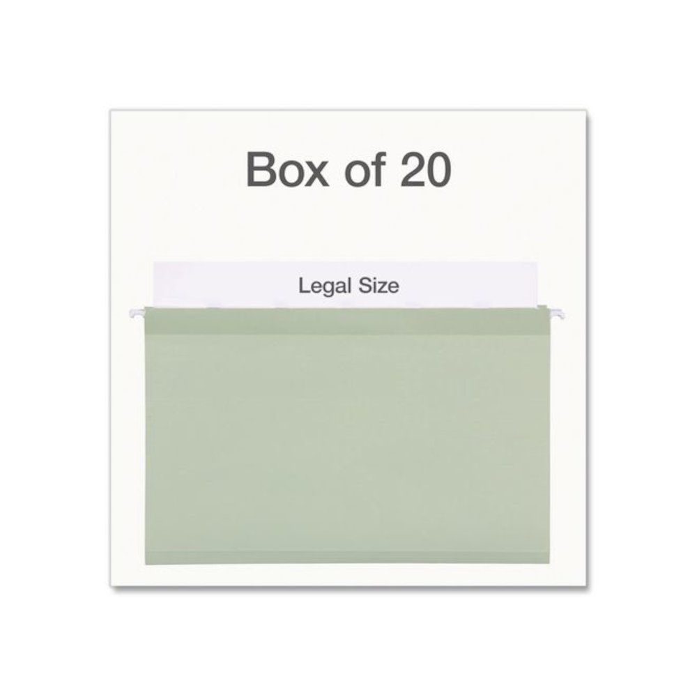 Ready-Tab Reinforced Hanging File Folders, Legal Size, 1/6-Cut Tabs, Sage Green, 20/Box. Picture 3