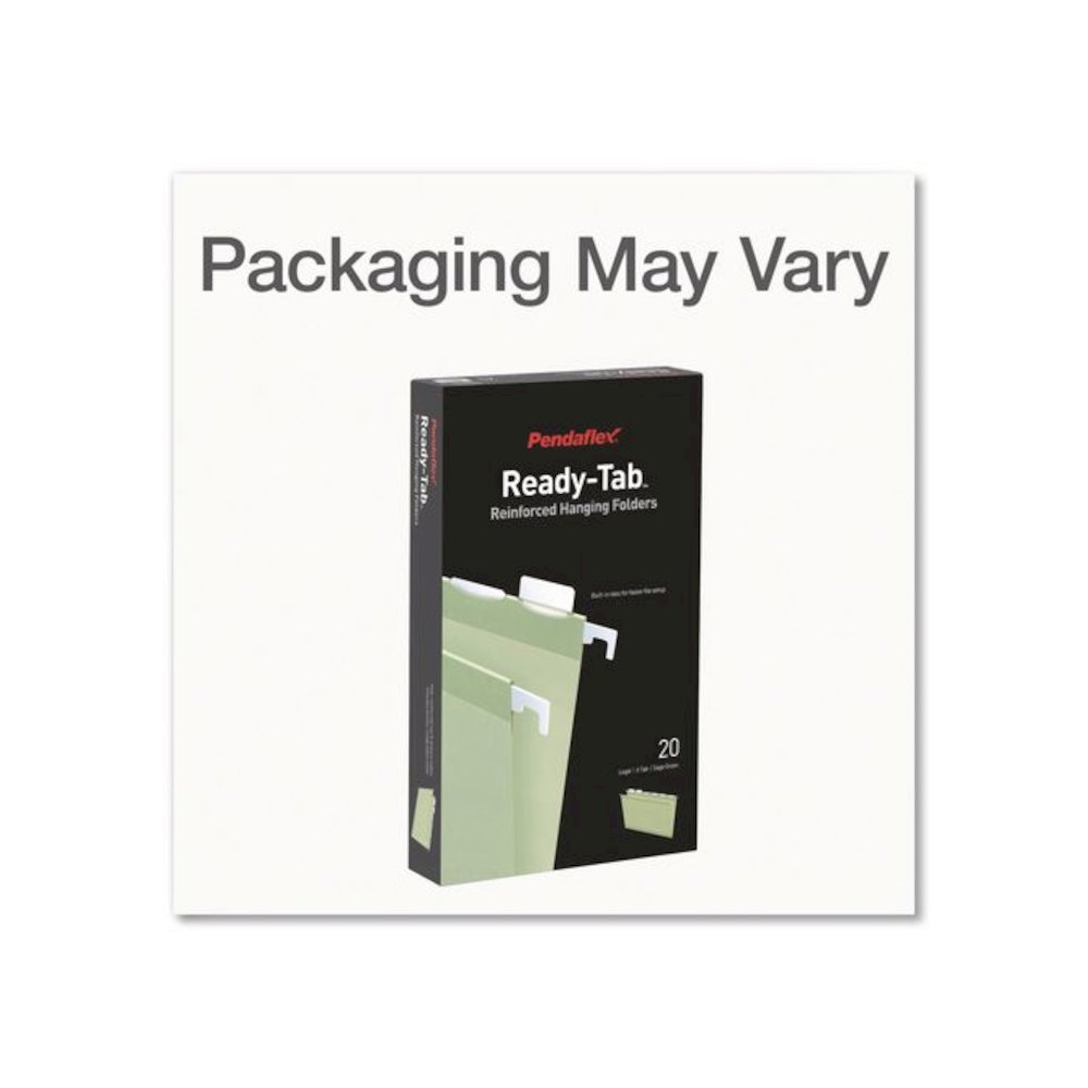Ready-Tab Reinforced Hanging File Folders, Legal Size, 1/6-Cut Tabs, Sage Green, 20/Box. Picture 7