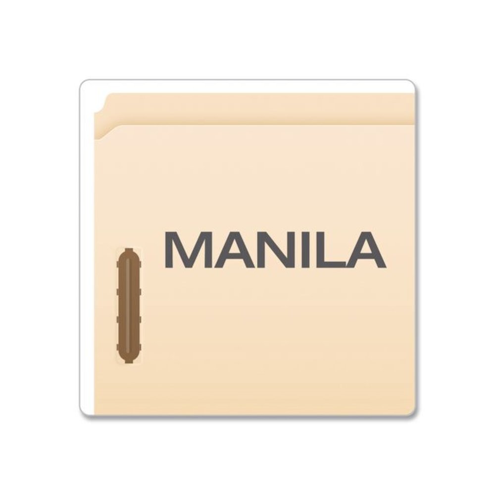 Manila Fastener Folders, Reinforced Straight Tab, 2 Fasteners, Legal Size, Manila, 50/Box. Picture 6