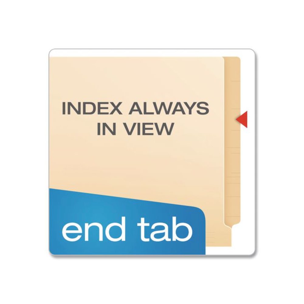 Manila End Tab Folders, Straight Tabs, Legal Size, Manila, 100/Box. Picture 2