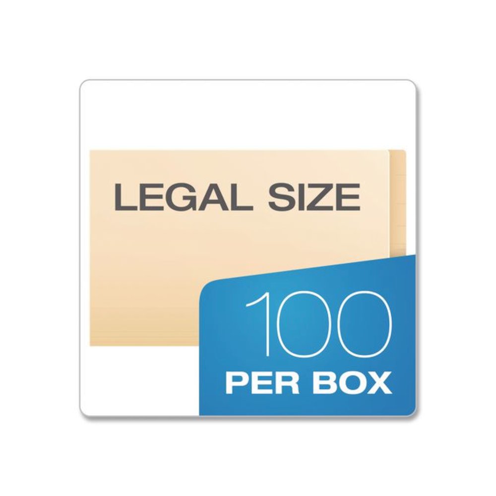 Manila End Tab Folders, Straight Tabs, Legal Size, Manila, 100/Box. Picture 6