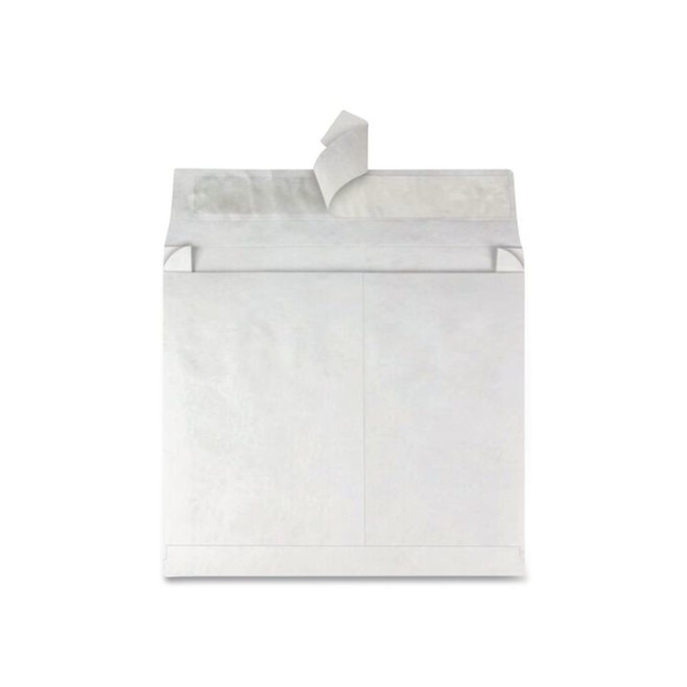 Lightweight 14 lb Tyvek Open End Expansion Mailers, #15 1/2, Square Flap, Redi-Strip Adhesive Closure, 12 x 16, White, 100/CT. Picture 4