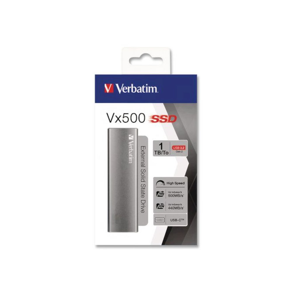 Vx500 External Solid State Drive, 1 TB, USB 3.2 Gen 2, Space Gray. Picture 3