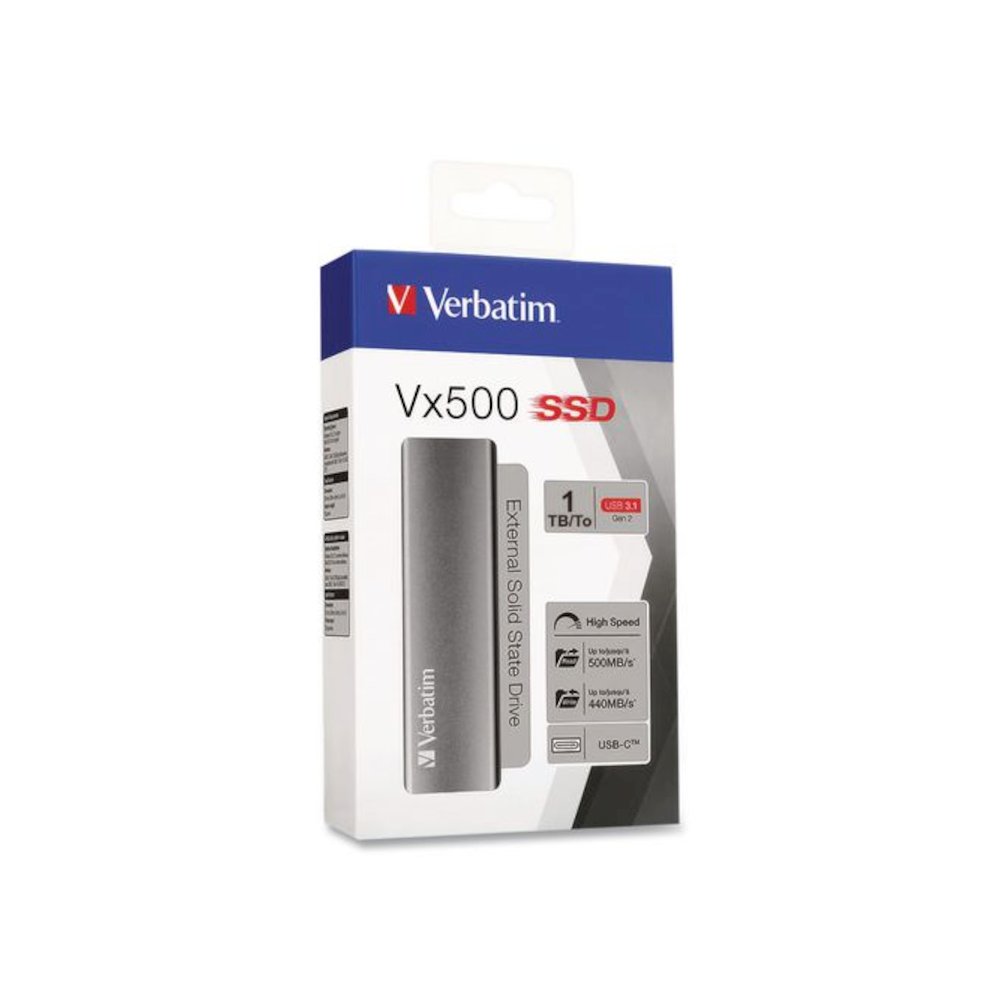 Vx500 External Solid State Drive, 1 TB, USB 3.2 Gen 2, Space Gray. Picture 4