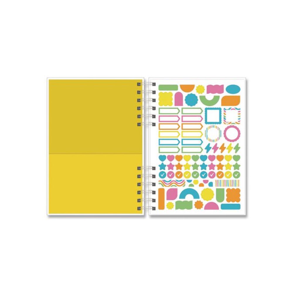 Twin-Wire Journal, Open Diary Format, Assorted Cover Colors, (90) Assorted Color 8.5 x 6.5 Sheets, 2/Pack. Picture 7
