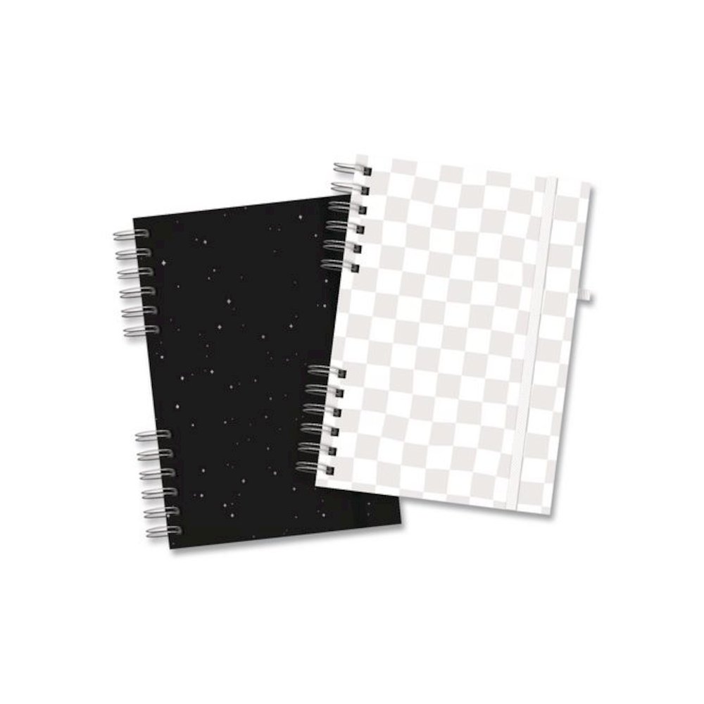 Twin-Wire Journal, Open Diary Format, Assorted Cover Colors, (90) Assorted Color 8.5 x 6.5 Sheets, 2/Pack. Picture 1