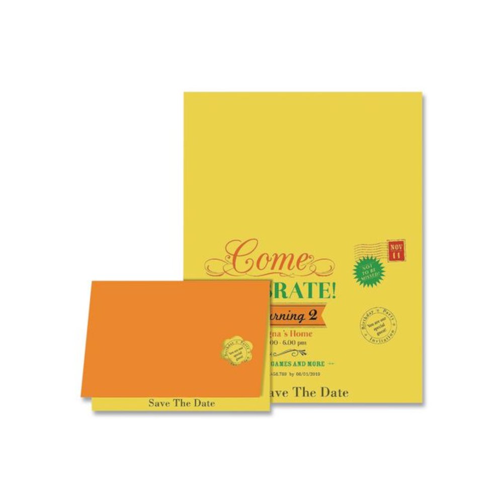 Double-Color Card Stock, 70 lb Cover Weight, 8.5 x 11, Assorted Bright Colors, 80/Pack. Picture 3