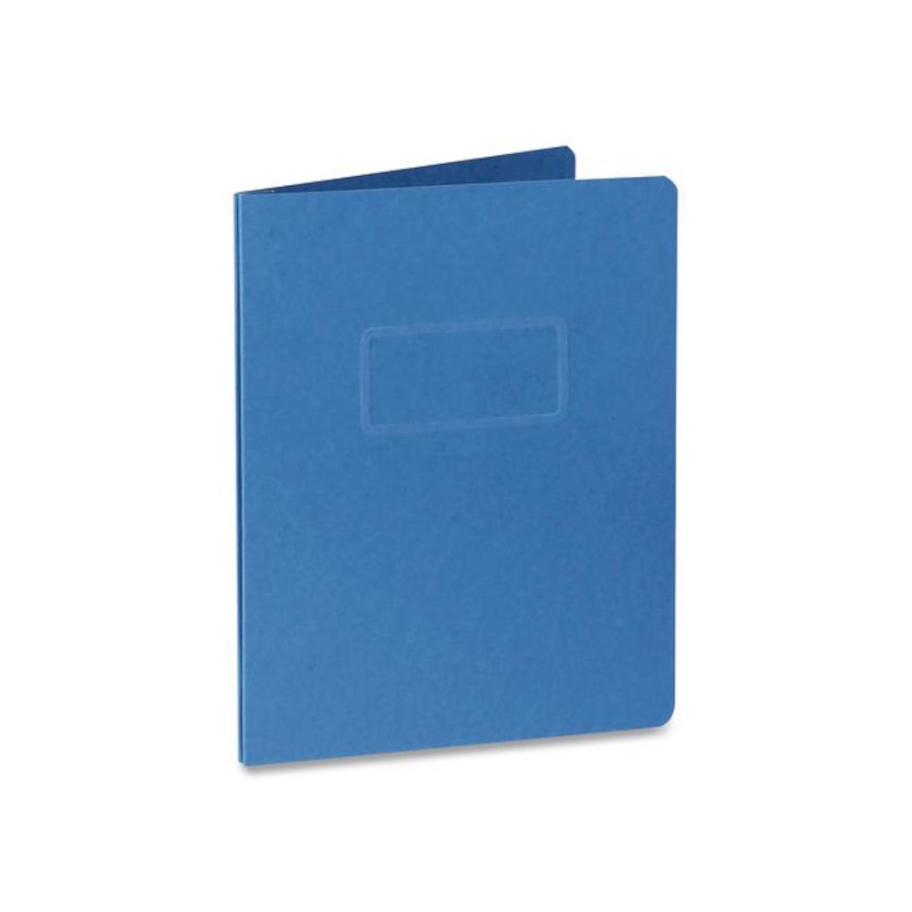 Two-Prong Pressboard Report Covers, Two-Prong Fastener, 3" Capacity, 8.5 x 11, Blue/Blue, 5/Pack. Picture 1