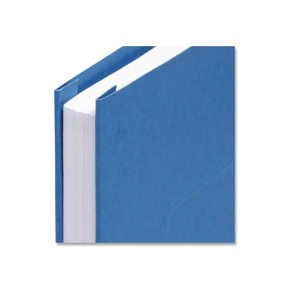 Two-Prong Pressboard Report Covers, Two-Prong Fastener, 3" Capacity, 8.5 x 11, Blue/Blue, 5/Pack. Picture 3