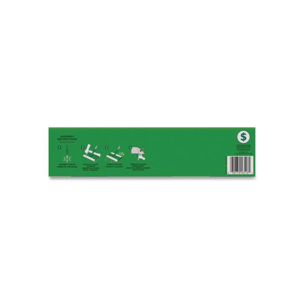 Sweep and Mop 2-in-1 Dry + Wet Floor Mopping and Sweeping Kit, 12.4 x 2.95 Mop Head, Silver Plastic Handle. Picture 3