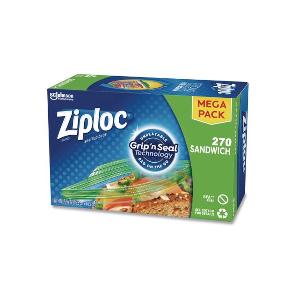 Sandwich Seal Top Bags, 6.5" x 5.88", Clear, 270/Box. Picture 3