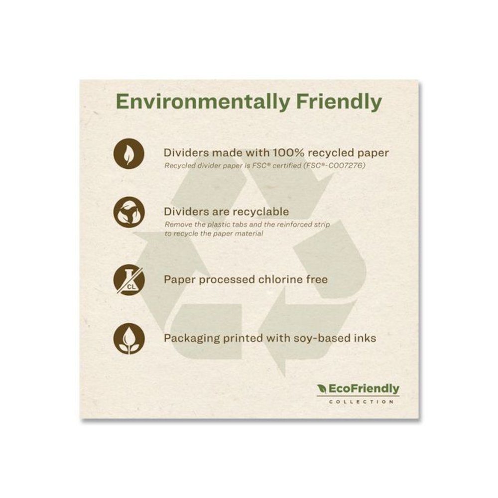 Customizable Table of Contents Ready Index Dividers with Multicolor Tabs, 8-Tab, 1 to 8, 11 x 8.5, White, 3 Sets. Picture 4