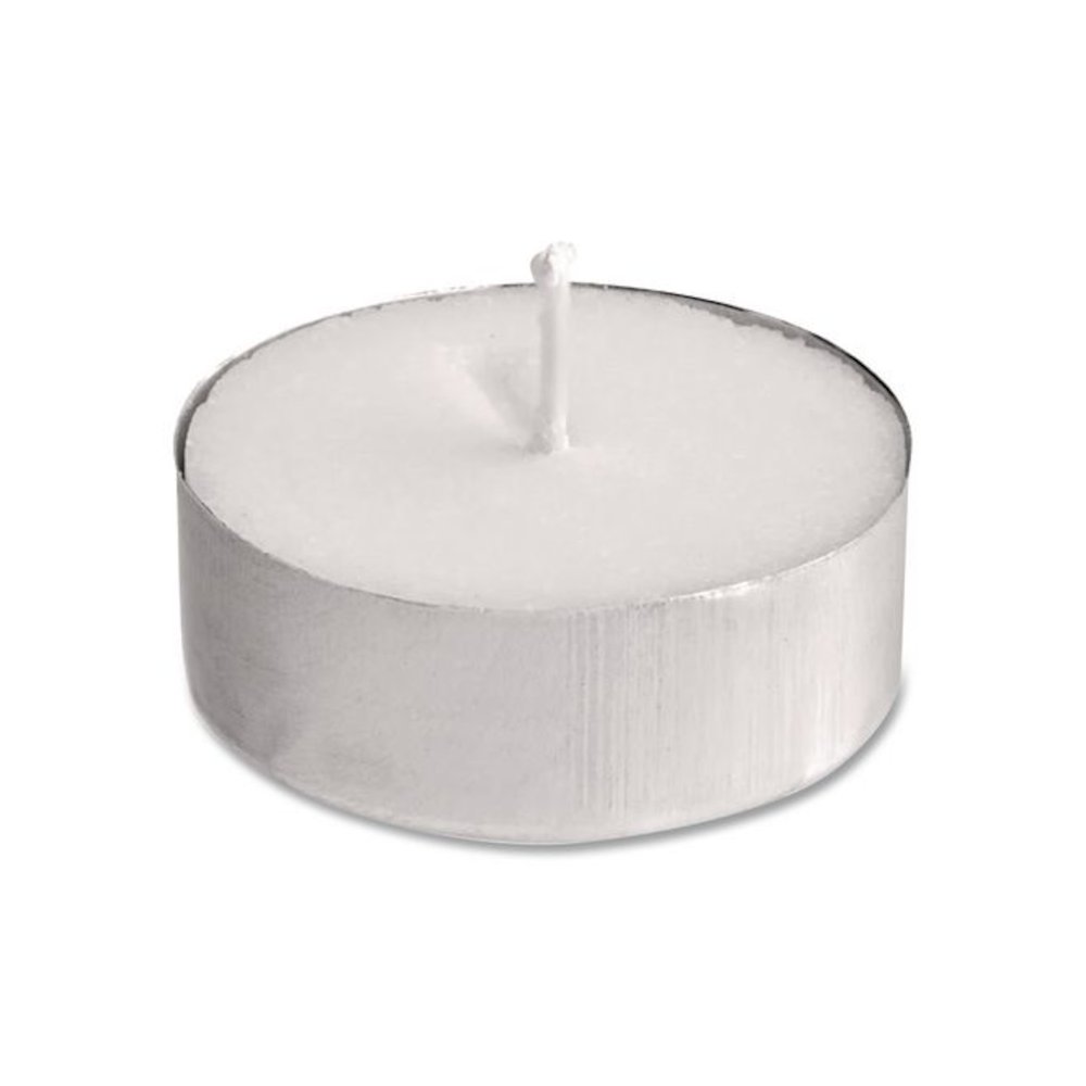 Tealight Candle, 5 Hour Burn, 0.5"h, White, 50/Pack, 10 Packs/Carton. Picture 2