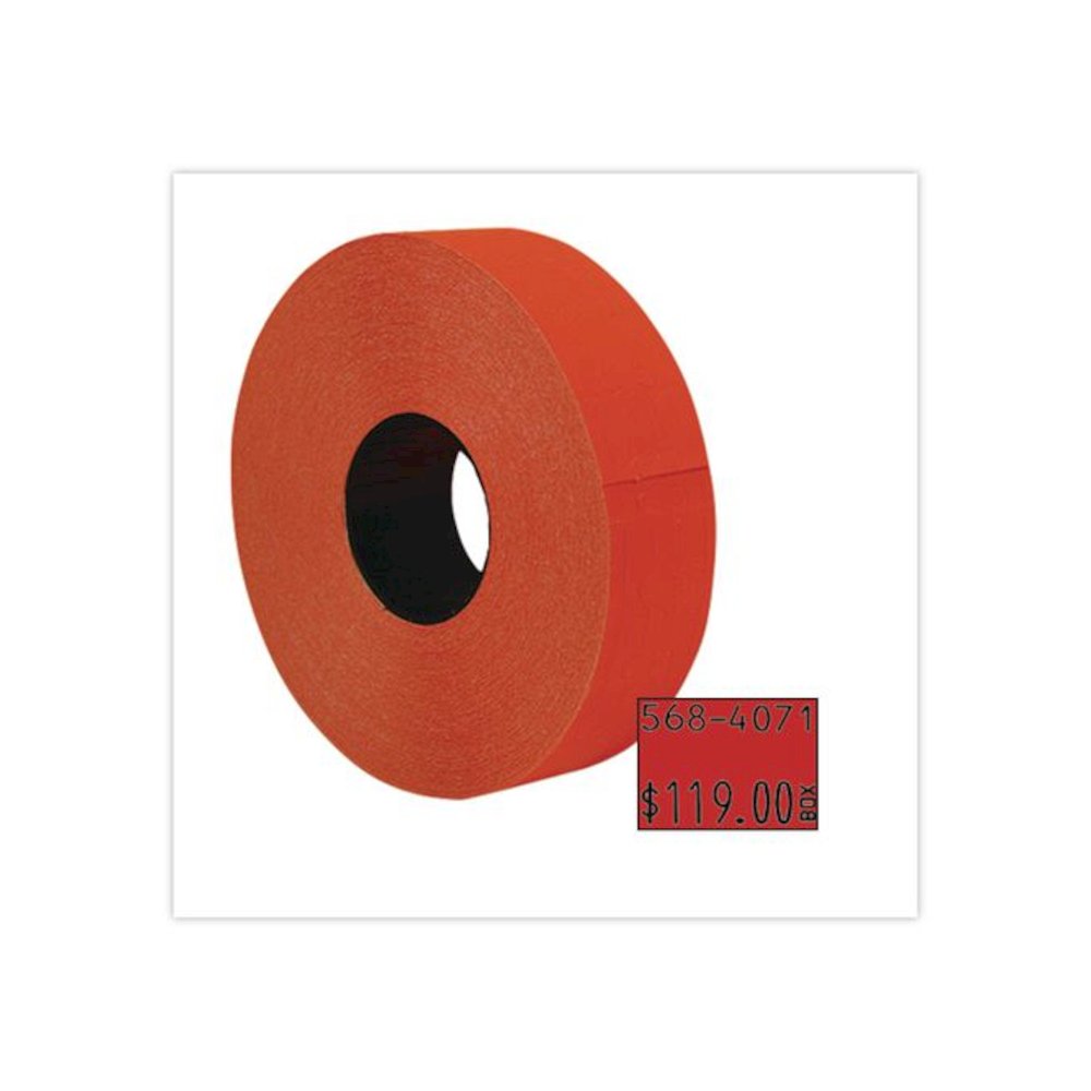 Two-Line Pricemarker Labels, Red, 1,750 Labels/Roll, 2 Rolls/Pack. Picture 4