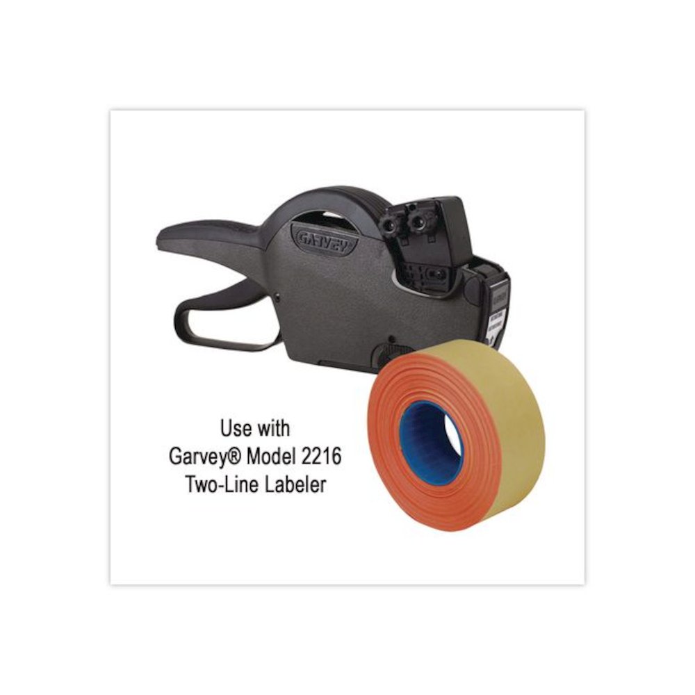 Two-Line Pricemarker Labels, Red, 1,000 Labels/Roll, 3 Rolls/Pack. Picture 3