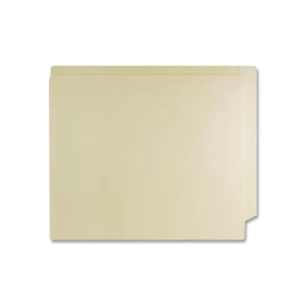 End Tab Fastener Folders with Embossed Labeling Lines, Straight Tab, Expands 0.75", 2 Fasteners, Letter Size, Manila, 50/Box. Picture 3