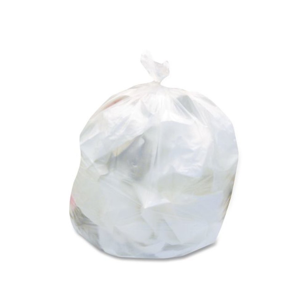 High-Density Waste Can Liners, 30 gal, 16 mic, 30" x 37", Natural, 25 Bags/Roll, 20 Rolls/Carton. Picture 2