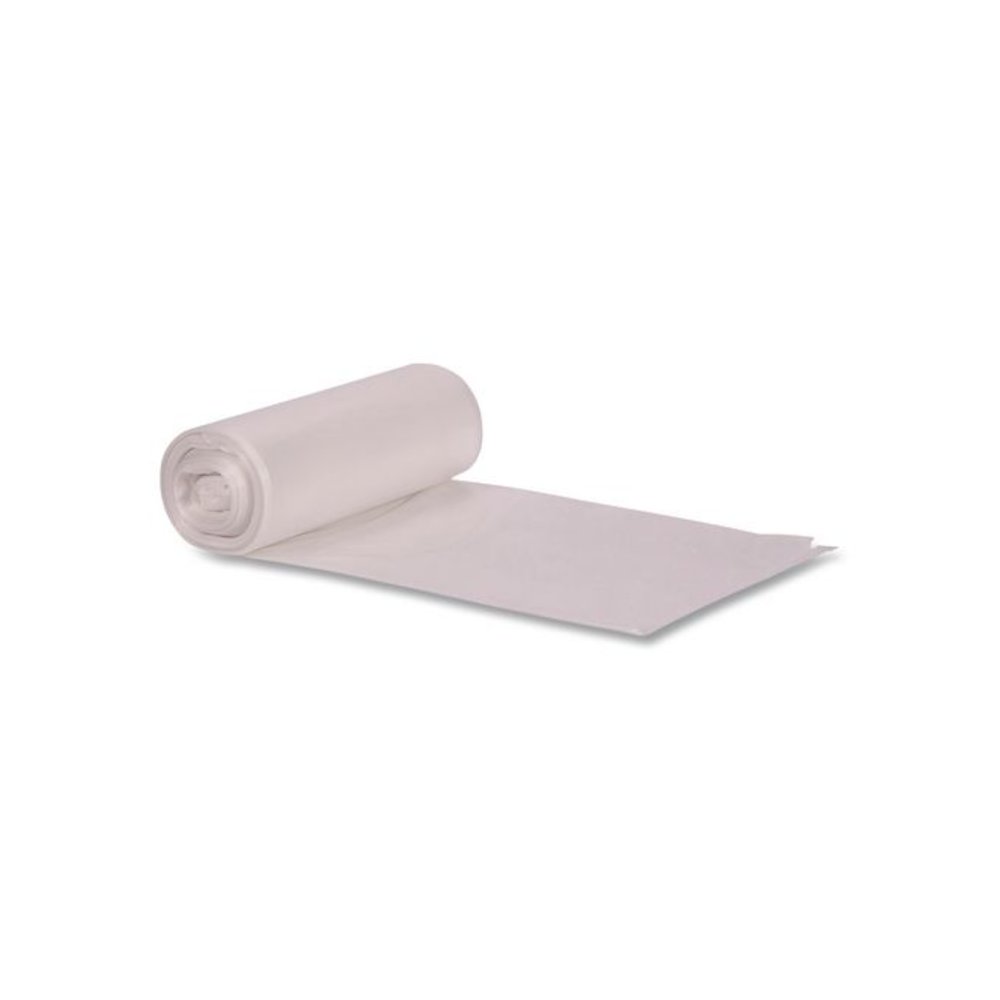 High-Density Waste Can Liners, 30 gal, 16 mic, 30" x 37", Natural, 25 Bags/Roll, 20 Rolls/Carton. Picture 4