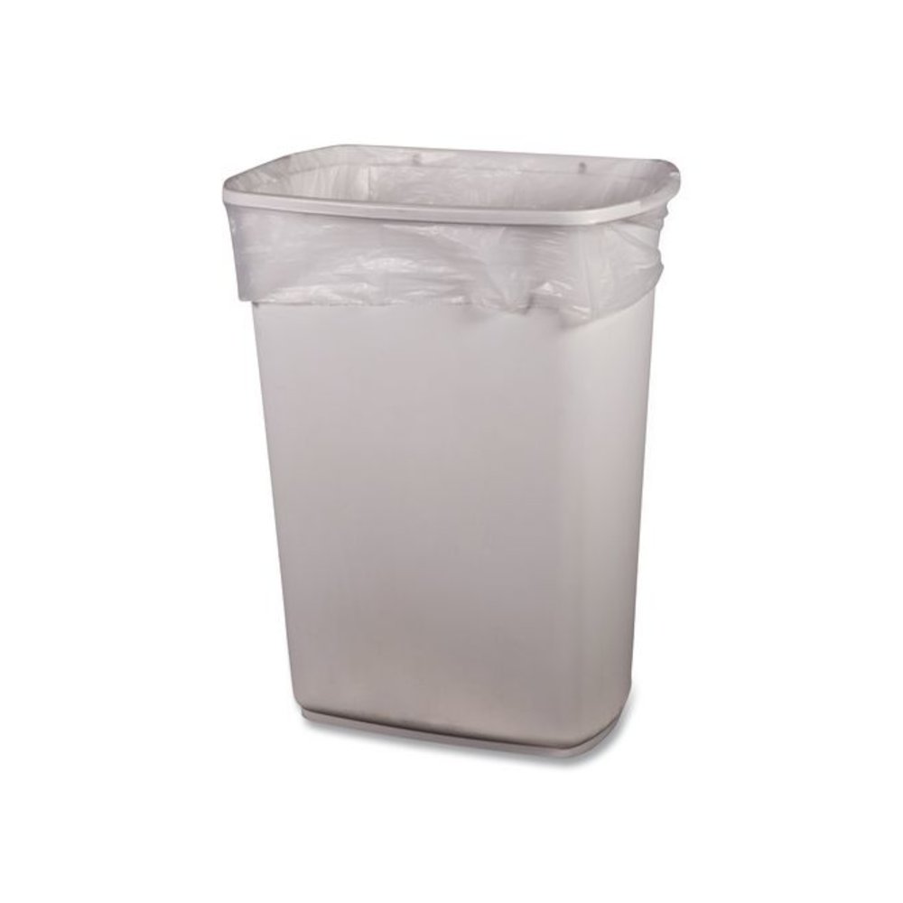High-Density Waste Can Liners, 30 gal, 16 mic, 30" x 37", Natural, 25 Bags/Roll, 20 Rolls/Carton. Picture 5