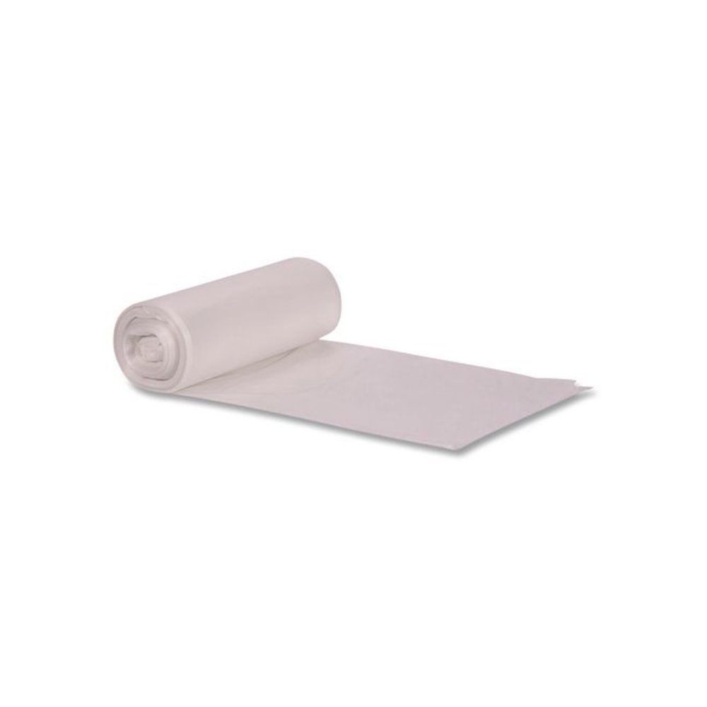 High-Density Waste Can Liners, 33 gal, 16 mic, 33" x 40", Natural, 25 Bags/Roll, 10 Rolls/Carton. Picture 4