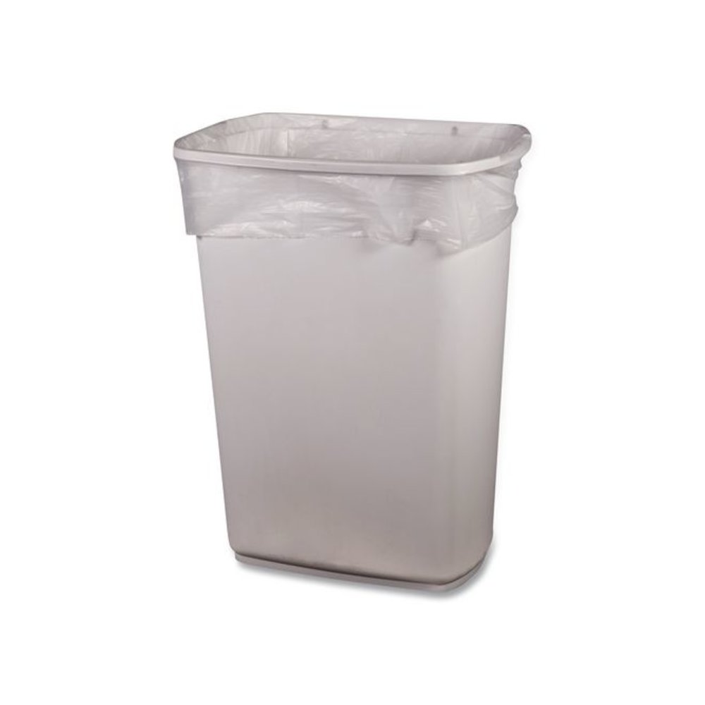 High-Density Waste Can Liners, 10 gal, 8 mic, 24 x 24, Natural, 1,000/Carton. Picture 5