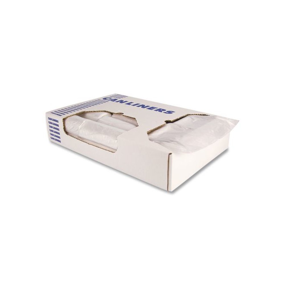 High-Density Waste Can Liners, 4 gal, 6 mic, 17" x 18", Natural, 2,000/Carton. Picture 3