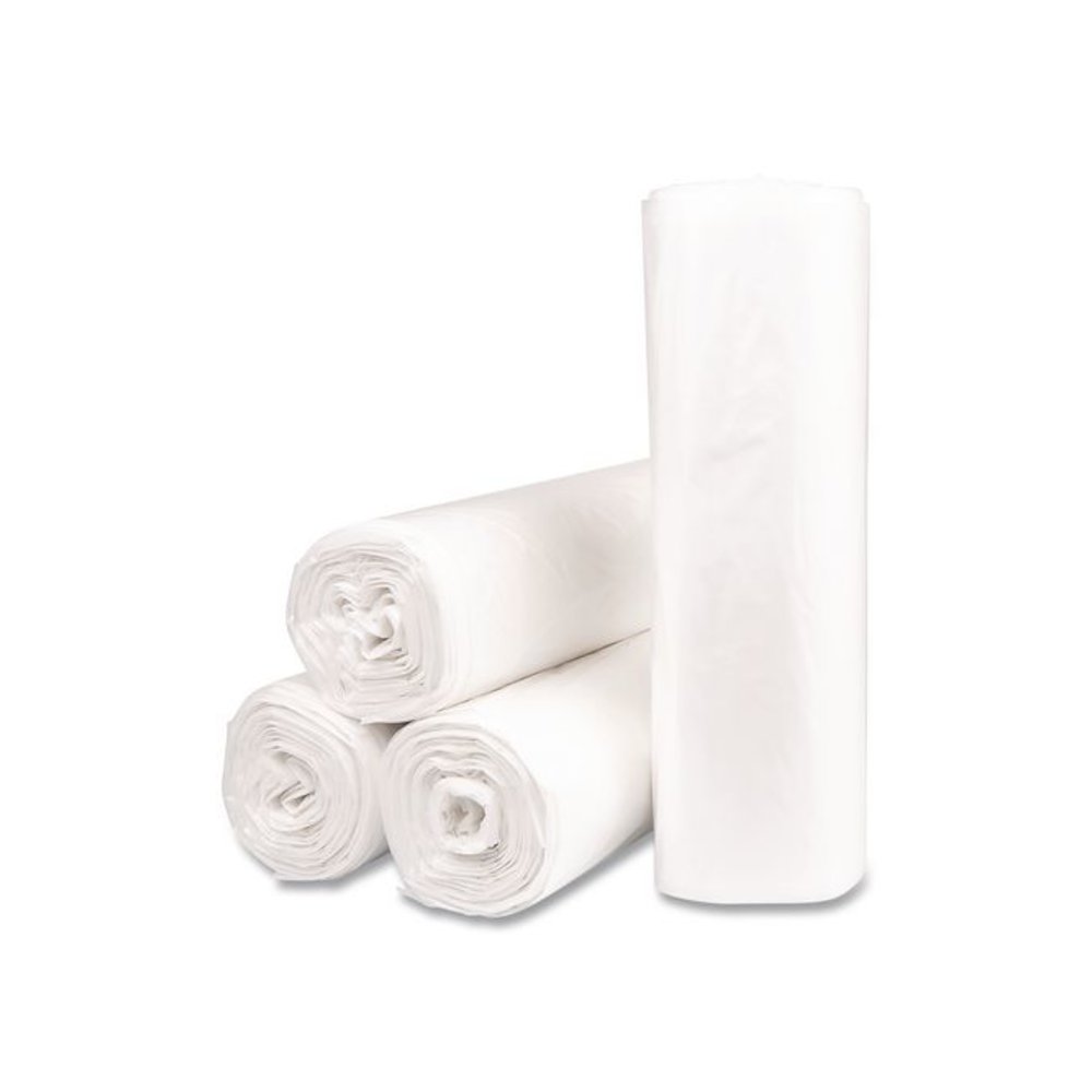 Institutional Low-Density Can Liners, 45 gal, 1.15 mil, 40" x 46", Natural, Interleaved Roll, 20 Bags/Roll, 5 Rolls/Carton. Picture 2