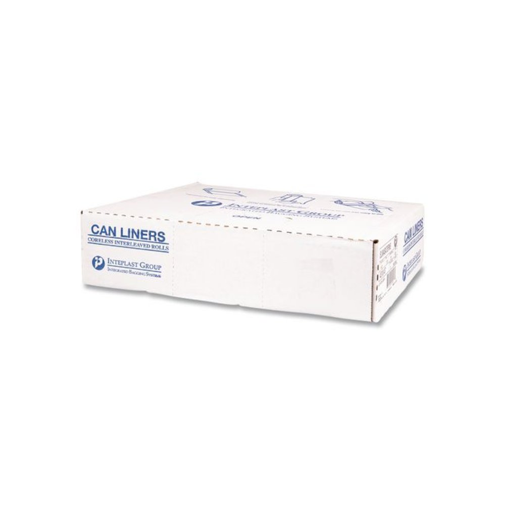 Institutional Low-Density Can Liners, 45 gal, 1.15 mil, 40" x 46", Natural, Interleaved Roll, 20 Bags/Roll, 5 Rolls/Carton. Picture 3