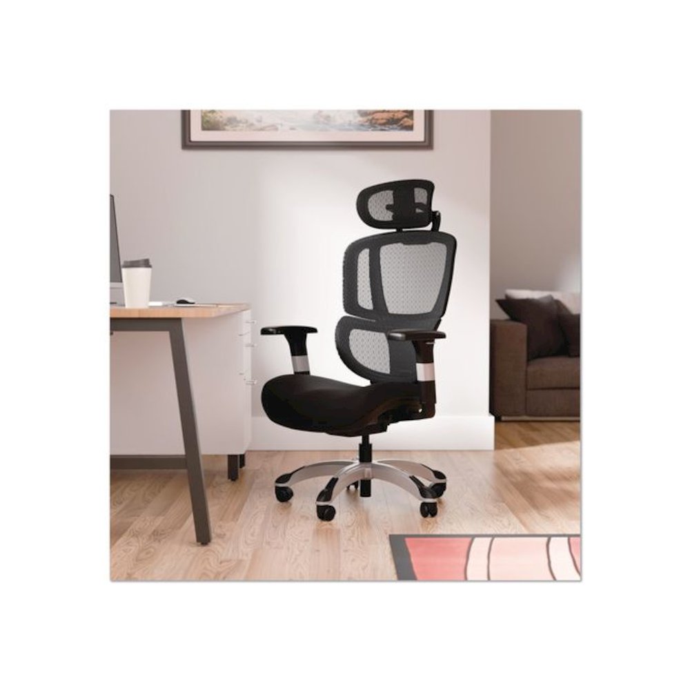 Minverva Pro Multifunction Chair, Supports Up to 275 lb, 17.7" to 21.4" Seat Height, Black Seat, Black Back, Black Base. Picture 5